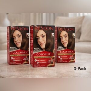 3-PACK Revlon Colorsilk in Dark Soft Brown - NEW/Sealed